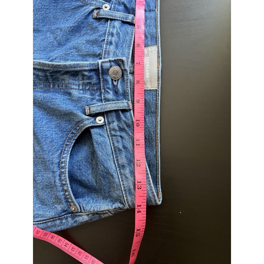 Everlane Cheeky Jeans 90s size 26 Crop High Rise Straight Leg Button Fly Denim - Picture 6 of 9